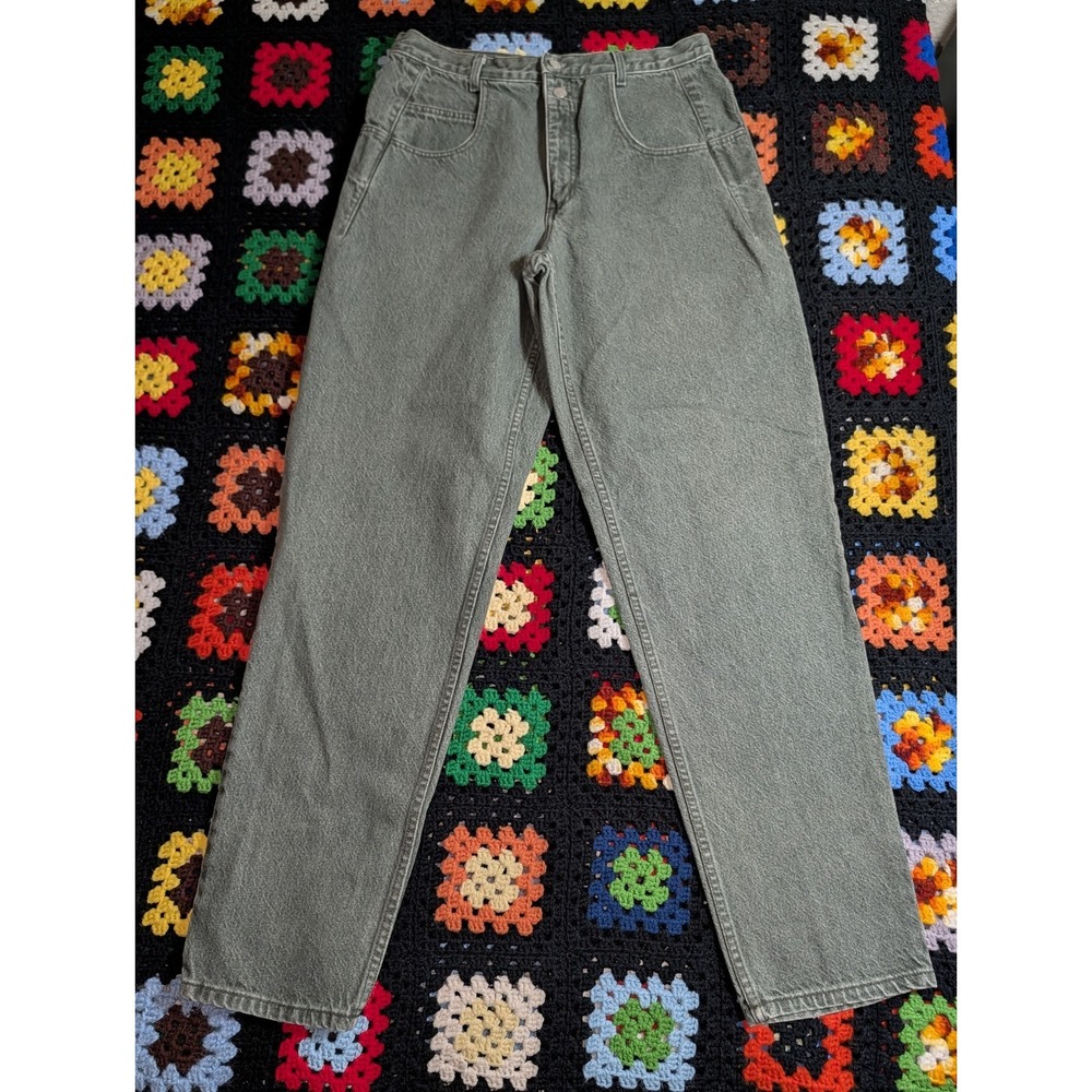 Vintage Guess Georges Marciano Jeans Mens 32x33 Green Wash Triangle Made in USA